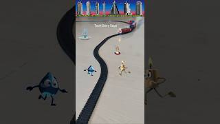 Waterdropand Candlemeet At The Railway Track And Train Is Approaching Fast Train Cartoon