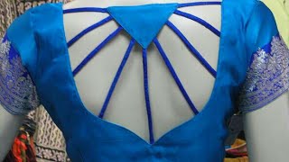 Back neck cutting and stitching| How to make beautiful back neck design for blouse
