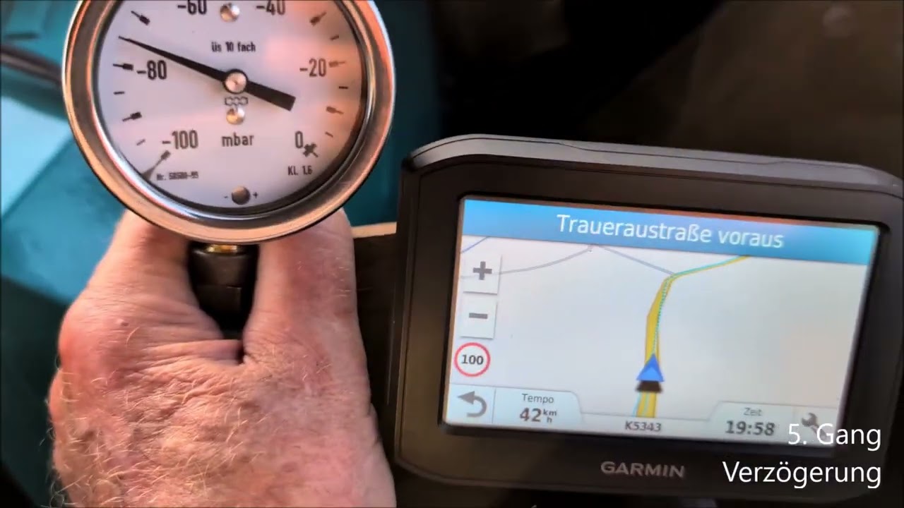 Messfahrt mit dem Unimog 411 -  Unterdruckwerte an der Drosselklappe