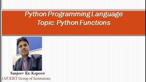 User Defined Function in Python Part 1