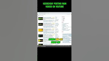 Make $2000 PER DAY Posting Rain Videos On YouTube