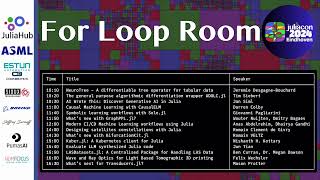 JuliaCon 2024 | For Loop Room | Day 3