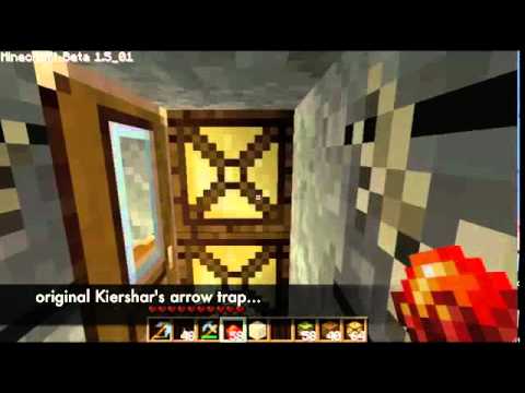 Minecraft : arrow trap hallway - YouTube