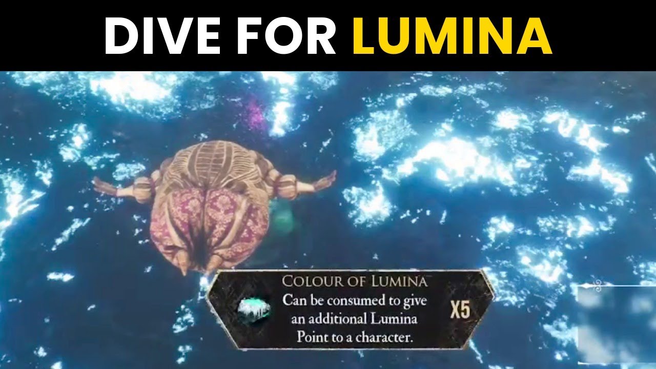 Esquie underwater locations to Dive for Lumina - Clair Obscur