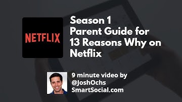 13 Reasons Why Season 1 Parent Guide SmartSocial.com Josh Ochs