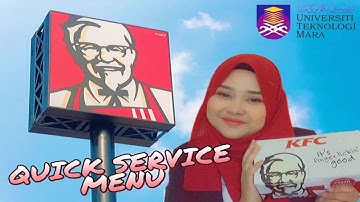 Quick Service Menu | HTF 552 : Menu Design and Engineering | UiTM  Dungun