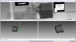 Fanuc robot part change CNC simulation with VERICUT