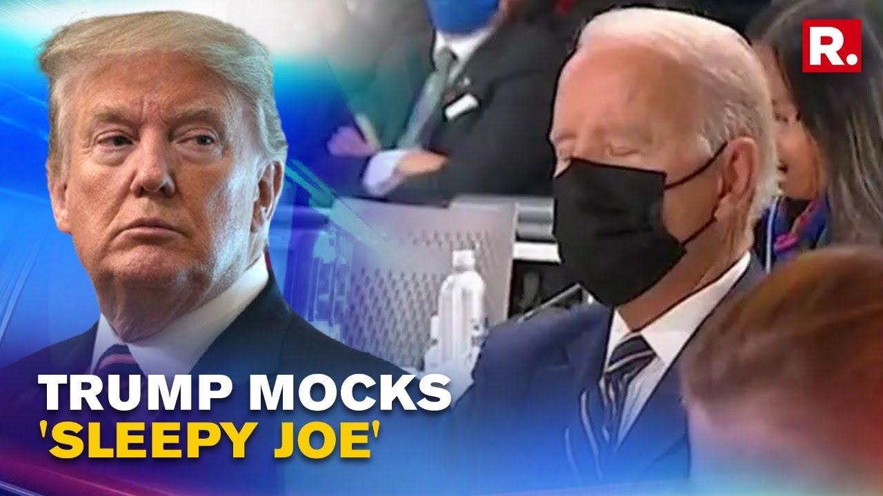 WATCH: Joe Biden caught sleeping at COP26 Summit; Donald Trump mocks ...