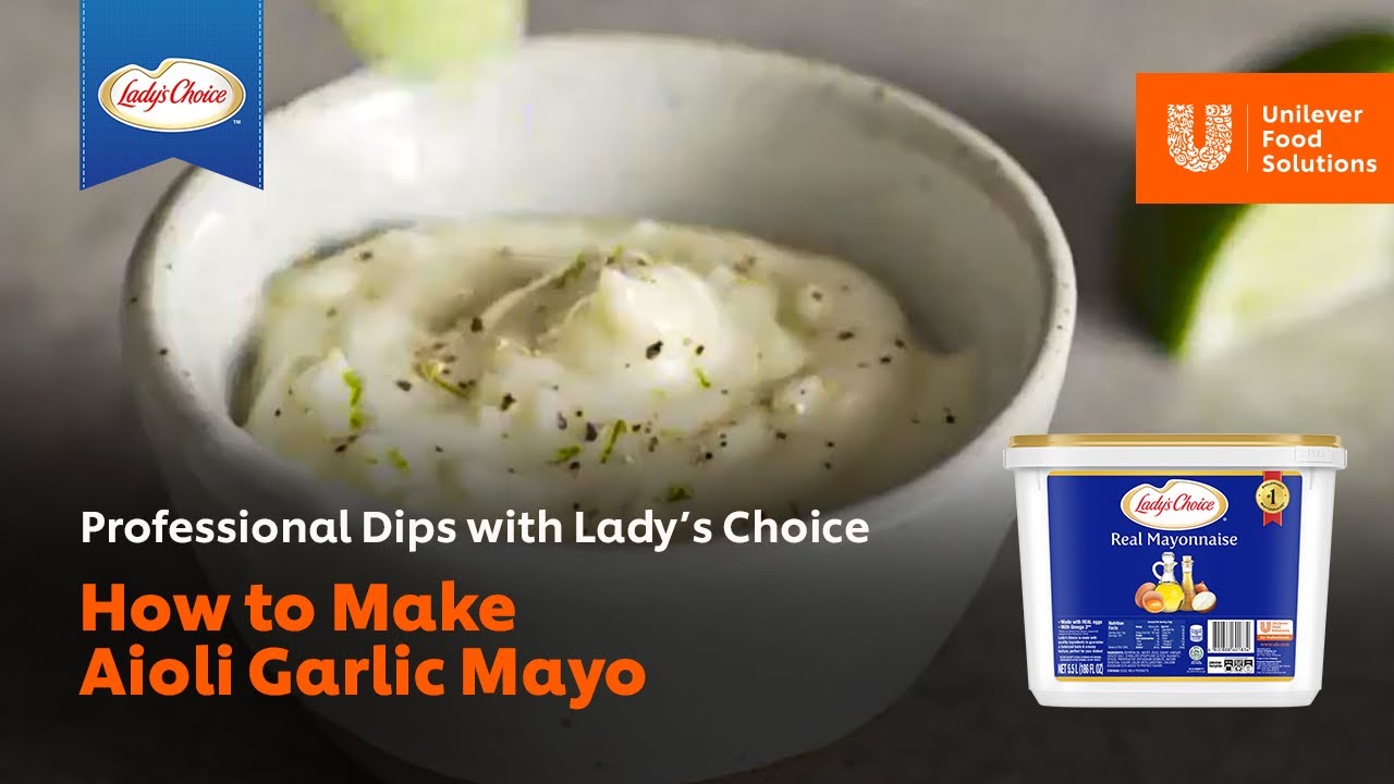 How to Make Aioli Garlic Mayo Lady's Choice Professional Dips YouTube