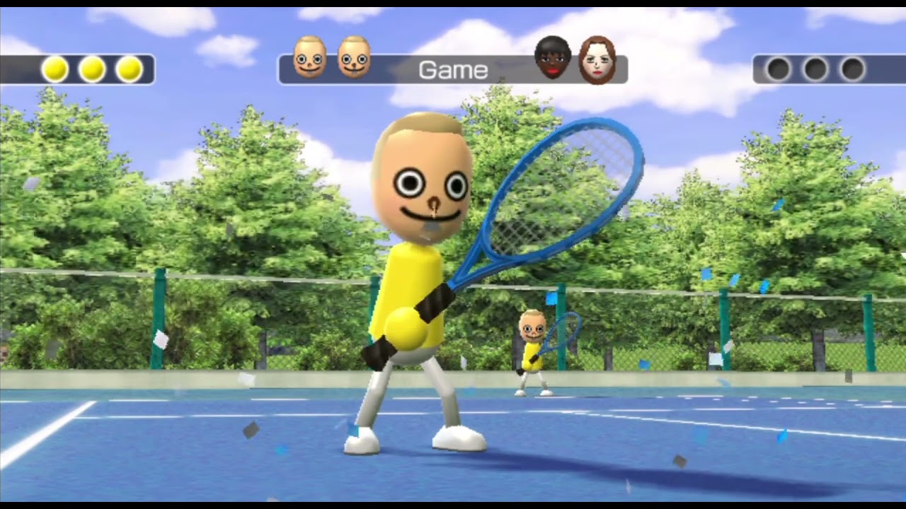 The Gaming Kids vs. Elisa and Sarah Wii Sports Tennis (Part 2 - Red Team)