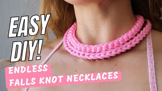 Endless Falls Knot Macrame Necklace Tutorial | 2 Stunning Necklace Designs with Just 1 Knot!