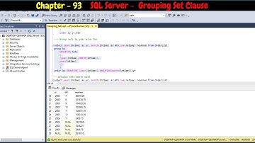 SQL Server - Grouping Set