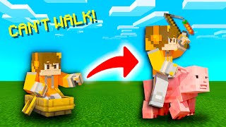 Minecraft, But You CAN'T WALK OR JUMP...