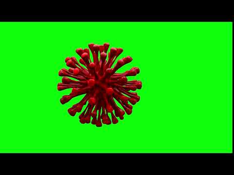 Green screen VIRUS 3D model Animation FREE download #2 covid 19 coronavirus