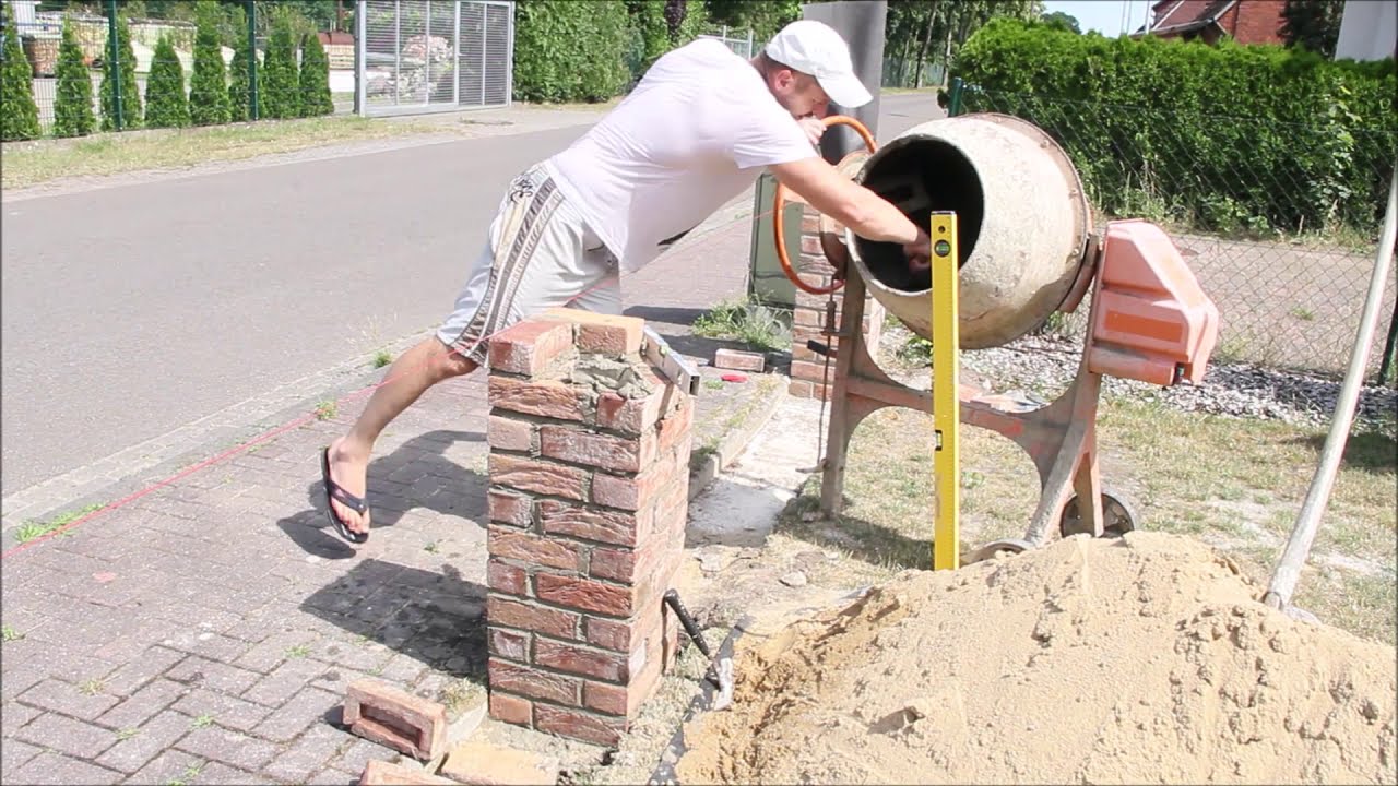 Сделать Забор с кирпича - YouTube