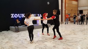 Galicia Zouk Congress 2018 - Daniel & Leticia & Inma - MZouk demo