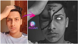 شرح اجمل تصميم للوجه بطريقه سهله جدا  برنامج PicsArt | احمد خيري