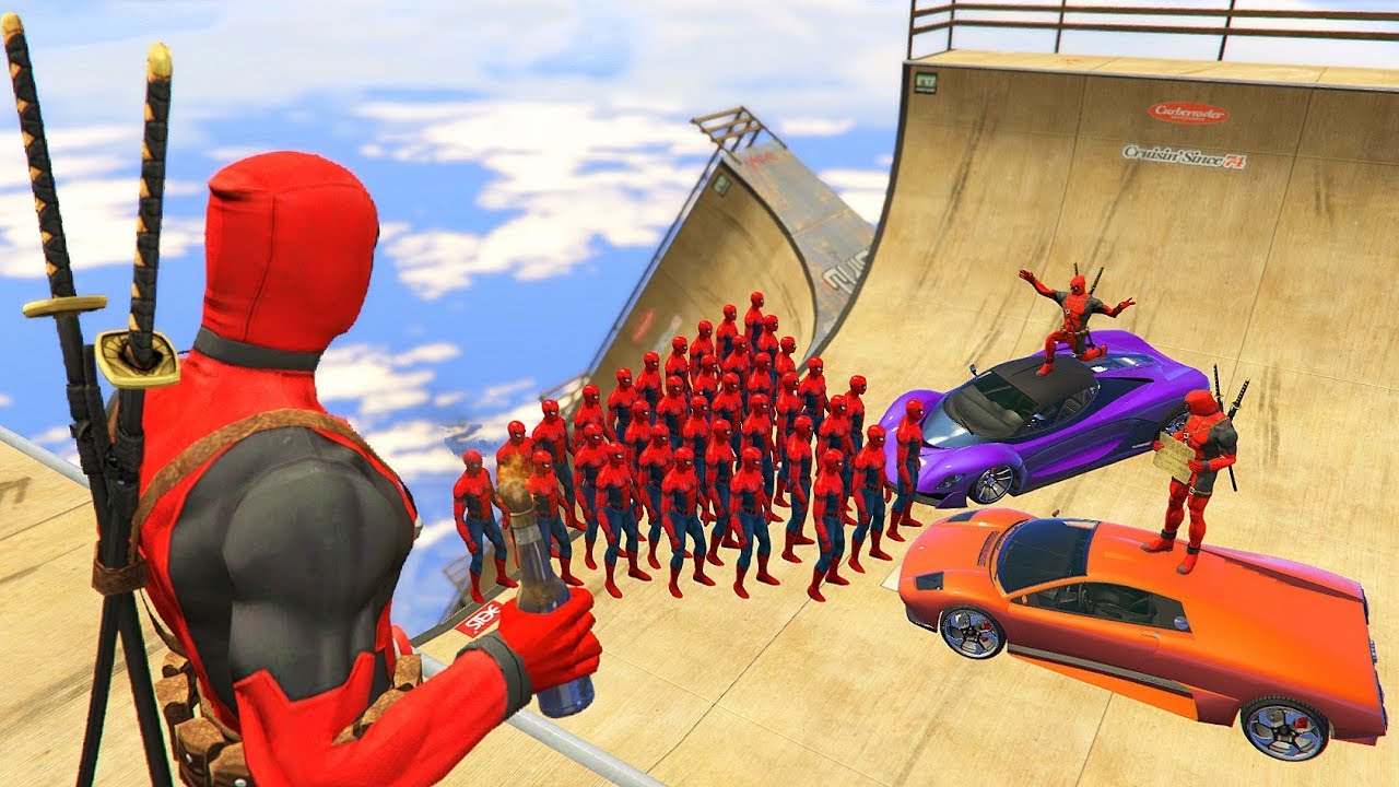 GTA 5 Crazy Ragdolls Spiderman Vs Deadpool vol.2 (GTA 5 Euphoria Physics Ragdolls Fails Funny)