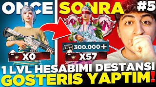 1 Level Hesabimi Destansi Gösteri̇ş Yaptim 300000 Uc Harcadik Pubg Mobile