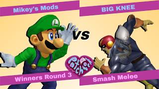Patchwork 2026: Winners Round 3 - Mikey's Mods (Luigi) Vs. BIG KNEE (Captain Falcon) SSBM