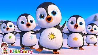 Five Little Penguins Counting Song For Kids Kidsberry Nursery Rhymes Baby Songs