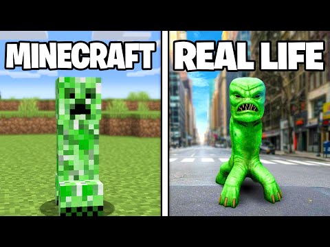 MINECRAFT CREEPER IN REAL LIFE! Minecraft vs Real Life animation