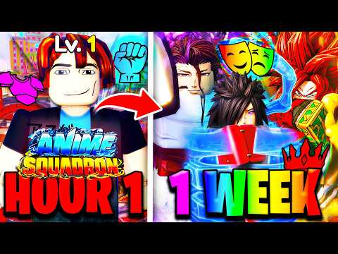 Thumbnail for I Spent 1 WEEK Going NOOB To PRO In Anime Squadron Roblox! (The Movie)