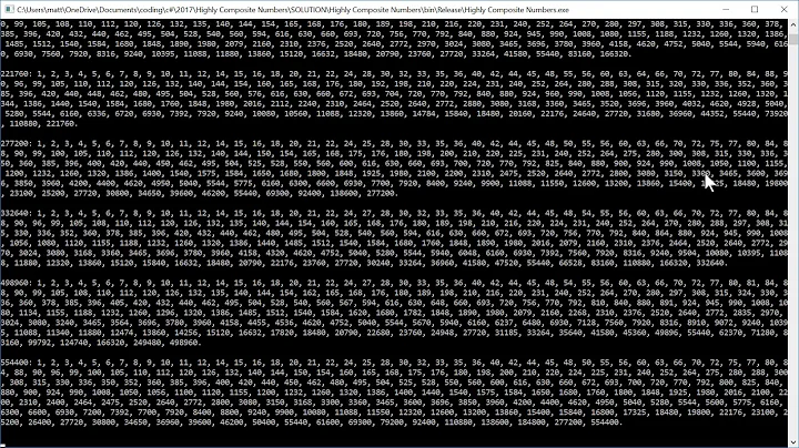 Math - Calculating Highly Composite Numbers (Anti-Primes)