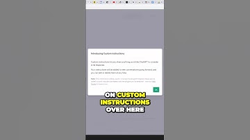 Unleash Custom Instructions For Chat GPT - More Power For Better Results #shorts