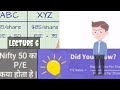 Lecture-6 | What is PE ratio | How to analyze PE ratio | Nifty 50 ka PE ratio kya hai | PE  in hindi