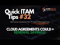 Quick #ITAM Tips 32: Check Cloud agreements = software  savings?