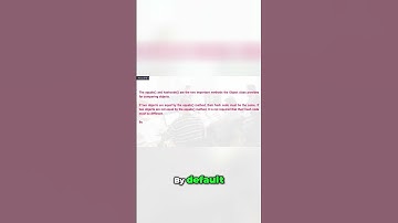 Java HashCode Equals: Interview Guide