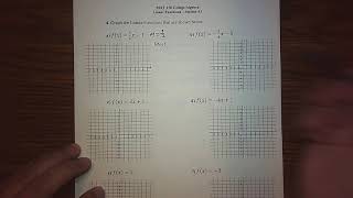 MAT 150 Section41 Linear Function Intro and Review