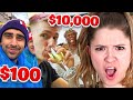 SIDEMEN $10,000 VS $100 HOLIDAY REACTION