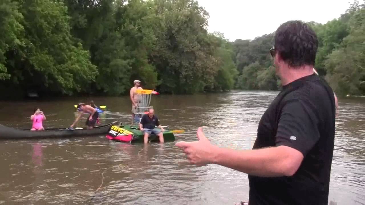Disc Golf RiverFest RiverLink Anything That Floats parade on the French Broad River Saturday