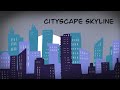 Simple Quick Freehand Illustration Of Cityscape Skyline Digital Art
