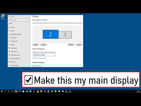 How To Make A Display The MAIN DISPLAY In Windows 10 | CHANGE PRIMARY MONITOR | EASY & SIMPLE HACK!