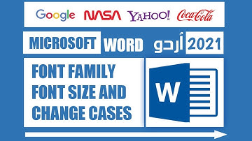 Font Family, Font Size and Change Cases in MS Word | by GH Solutions in Urdu 2021
