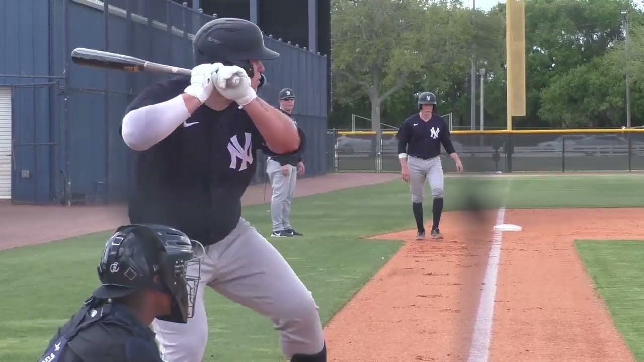 Spencer Henson Single Yankees Spring Training 2022 YouTube