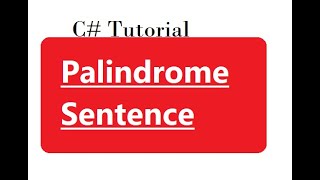 Multiple Word Palindromes Example in C#