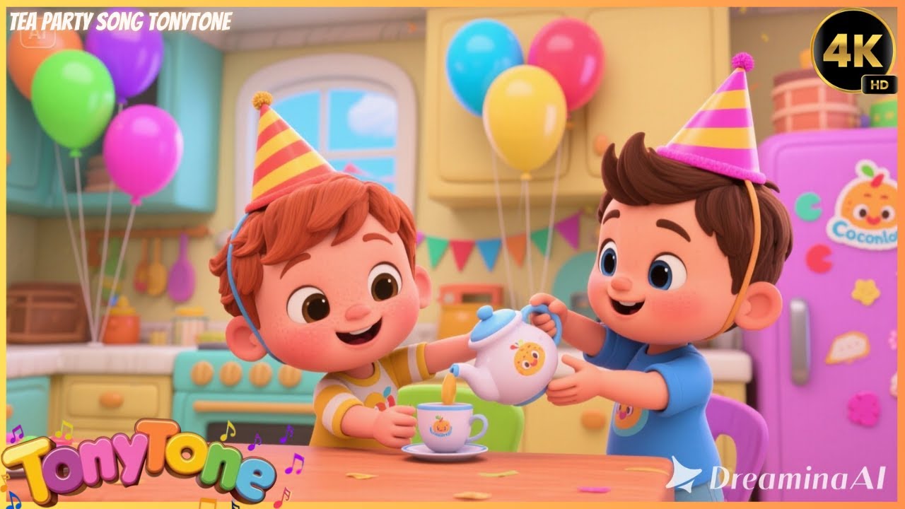🍰 New Kids’ Tea Party Song – Fun Kitchen Sing-Along! ☕🎵 