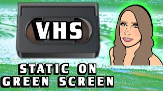 Vhs Static On Green Screen For Editors And Content Creators