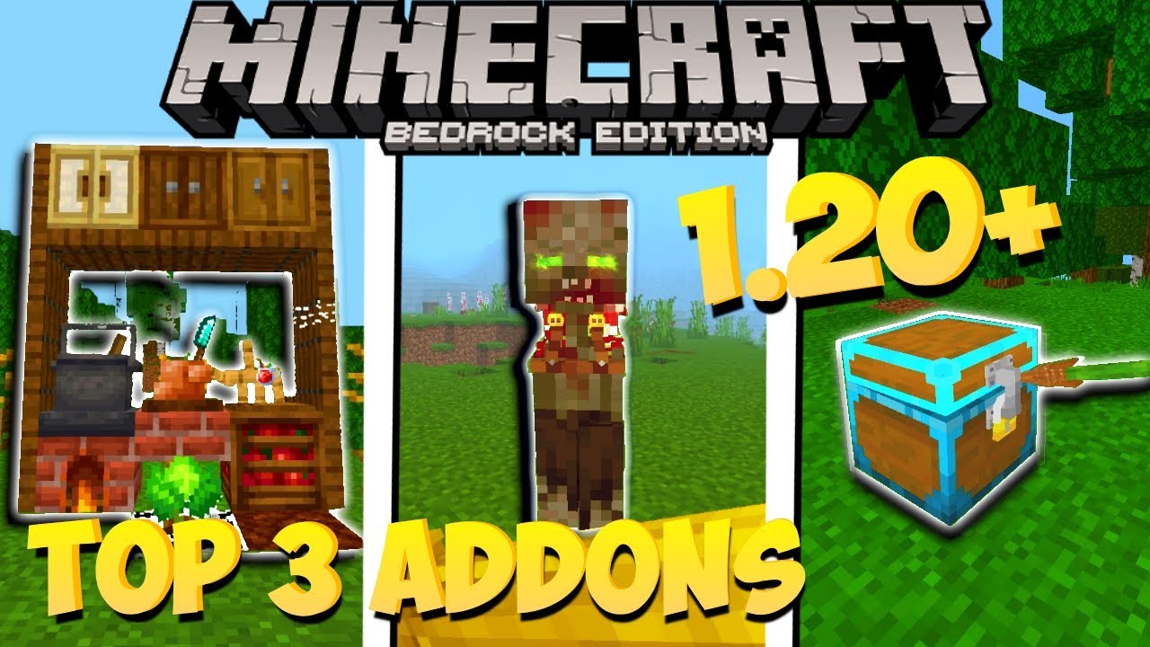 🔥 TOP 3 MELHORES ADDONS JÁ ATUALIZADO PARA O SEU MINECRAFT PE//BEDROCK ...
