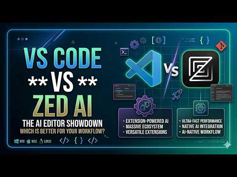 VS Code vs Zed AI | Best AI Code Editor for 2026