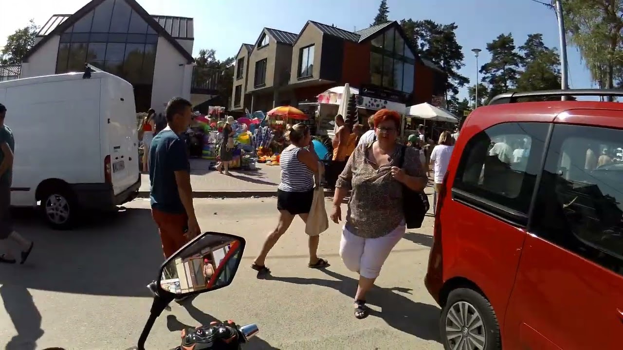 Miejscowość Jantar - 15.07.2023 Przejazd nad morze i przez centrum  ul Morska i Rybacka