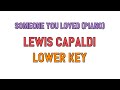 Someone You Loved (Piano) (Lower key KARAOKE -4) - Lewis Capaldi | for lyrics / song covers