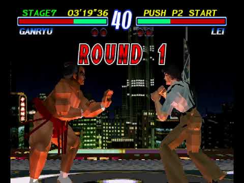 Tekken 2 ( PS1 ) - Ganryu - Arcade Mode - Original Music ( May 28, 2018 )