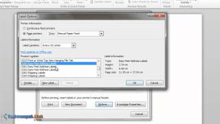 This video tutorial explains how you can print mailing labels using
office word 2010 either standard available in market or just plain
printer p...