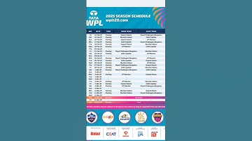 Tata wpl 2025 schedule comes of all matches and date #first #match #of #rcb #womenschampionsleague