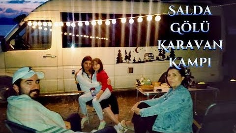 Salda Gölünde Karavan Kampı